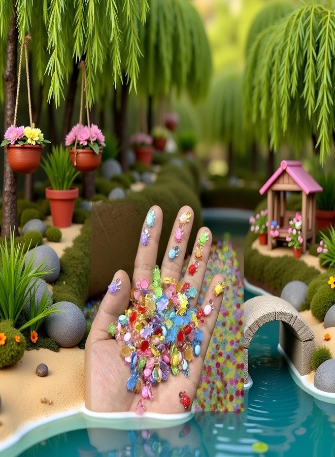 Jizlan 100 Pcs Colorful Resin Turtles for Crafts Dollhouse Miniatures,Mini Resin Turtles Toy,Mini Animals,for DIY Craft Garden，Landscape，DollhousePotted Plants Decor - Image 5